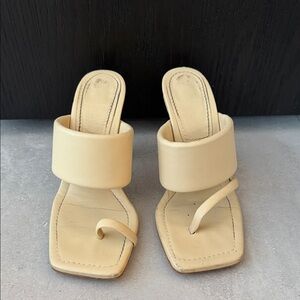 Zara Cream Women's Heeled Sandals